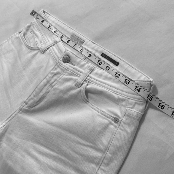 Anthropologie Pilcro Mid Rise Distressed Fit Boyfriend Jeans White Size 25 x 29” - Picture 14 of 14